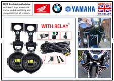 Pair of Motorcycle Fog/Spot lights UNIVERSAL 2 Pcs fits 22mm - 25mm bars 40W LED