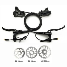 Ebike 4-piston Hydraulic Disc Brake Kit Front & Rear Power Cut Off for Bafang