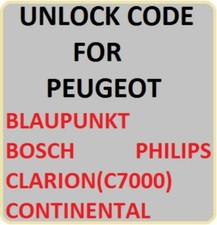 Unlock radio Code PEUGEOT