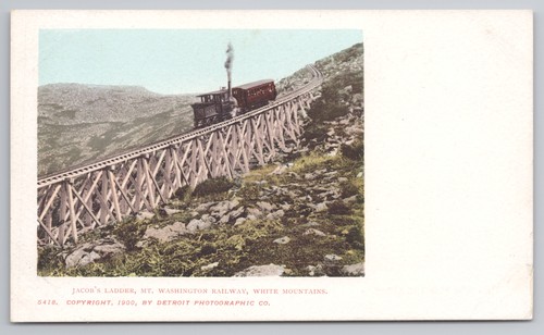 Postcard antique railway train