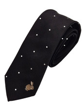 New Paul Smith Tie Rabbit Embroidery 100% Silk