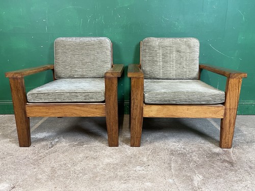 Pair mid century - wood, frame