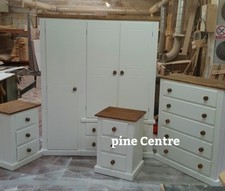 HANDMADE AYLESBURY NEXT (IVORY+DARK OAK) 4 PIECE BEDROOM SET NOT FLAT-PACK!