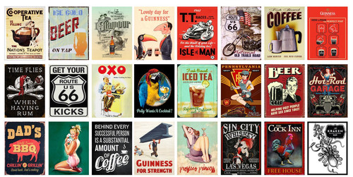 Drink metal signs plaques man - metal,