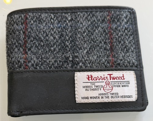 Harris tweed grey bifold - tweed,