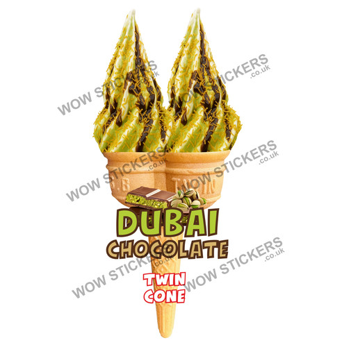 Ice cream van sticker dubai - cream,