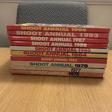 Vintage Shoot Football Annuals Lot of 10 1970s - 1990s Bundle