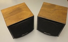 Pair of Retro Realistic Minimus 0.3 Micro Bookshelf Speakers /studio mix cubes  