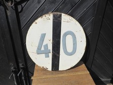 Vintage Enamel '40' Speed