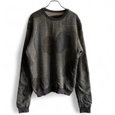 Yohji Yamamoto Pour Homme Inside-Out Camouflage Knit Sweater Size 3 Khaki