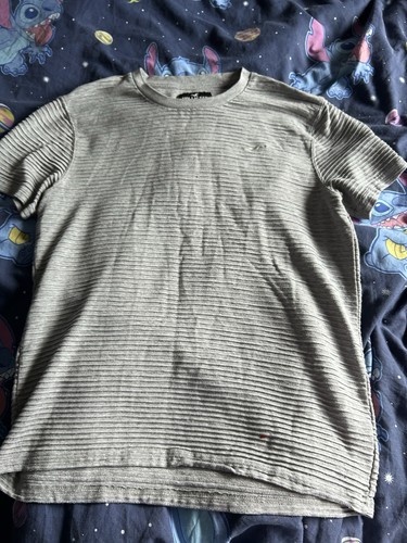 Hollister mens grey striped - l,