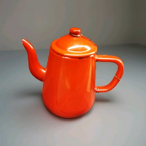Vintage red enamel tea - tea, or