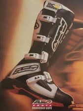 1995 AXO RC2 Motocross Boots Print Ad Black White Red