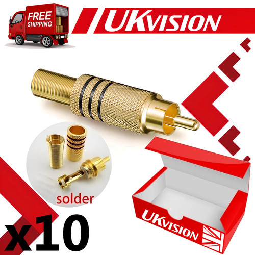 Pack gold plated rca phono - rca,