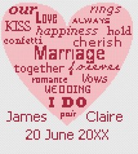Cross Stitch Wedding Sampler