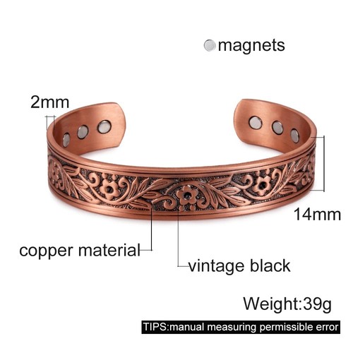 Men copper magnetic - copper, bracelet