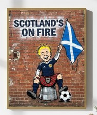 Banksy Style Oor Wullie Scotland Graffiti Wall Art Print Home Decor A3/A4 Poster