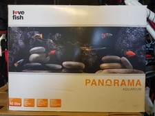 Fish tank aquarium.  Panorama, Pets at Home Love Fish black fish tank. 