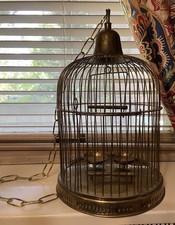 Vintage Hanging Brass Bird