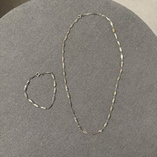 Silver Bracelet And Necklace