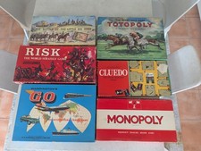 Vintage Boardgame Bundle Go Battle Of The Little Big Horn Totopoly Risk 1960s