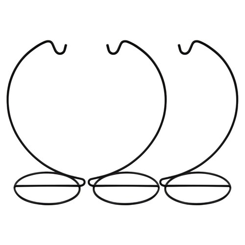 3pcs black iron ornament - iron,