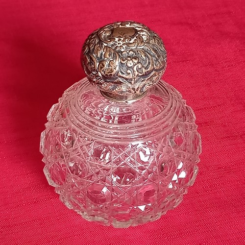 Antique silver top globe - silver,