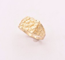 Mens Medium Nugget Square Ring