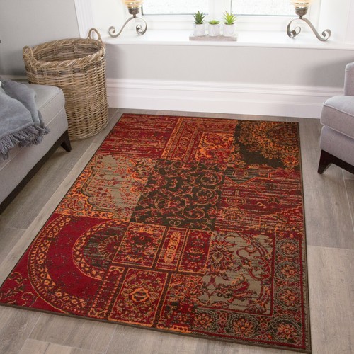 Patchwork brown orange living - patchwork,