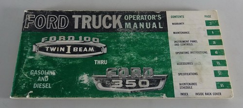 Owner manual handbook ford - owner's,