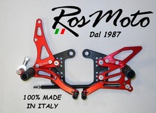 REAR FOOTRESTS REAR SETS KAWASAKI Z 750 2004-2006 BLACK-RED BLACK-RED