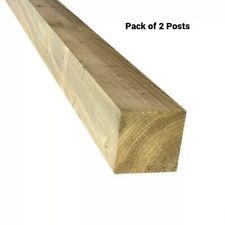 6ft Wooden Fence Posts Timber 3x3 / 4x4 Inch 1.8m Treated Timber PACK OF 2
