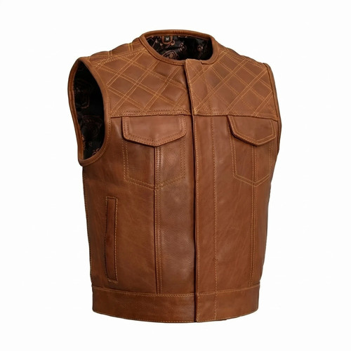 Men brown diamond quilted - men's,