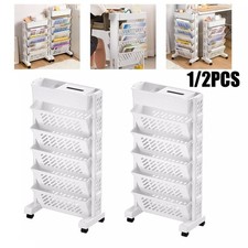 1/2XMovable Bookshelf Cart