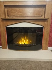 Electric Fire Oak Fireplace Surround and Hearth Set
