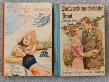 2 x Vintage German Hardback Books 1930s - Bilde Immer Voran & Pucki glückliche