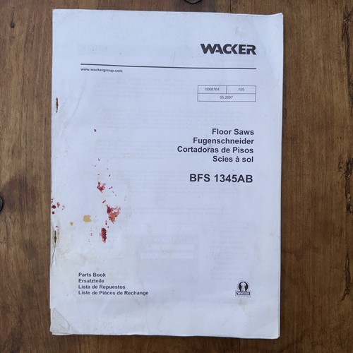 Wacker floor saw bfs 1345ab - wacker,