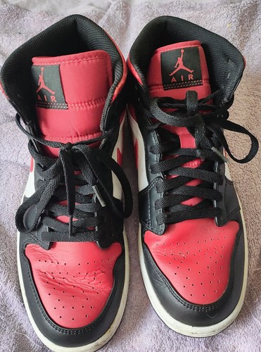 Jordan mid bred toe fire - mid, red