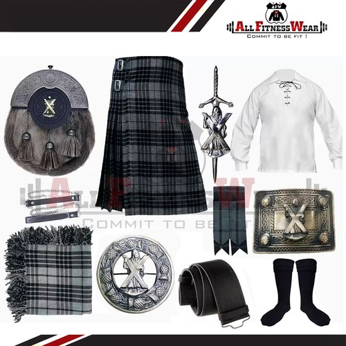 Scottish grey watch kilt set - scottish,