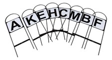 SHIRES STEEL HOOP DRESSAGE MARKERS  Stick In Ground Set Of 8 A B C E F H K M