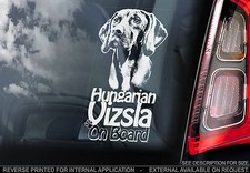 Vizsla - Car Window Sticker - Hungarian Vizsla Magyar Dog on Board Sign Art TYP1