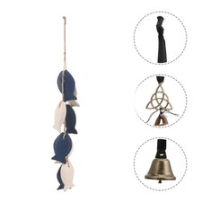 Mediterranean Style Wooden Fish Hanging Decor Boat Ship Beach Wall Ornament