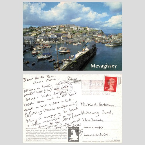 Postcard mevagissey harbour - mevagissey,