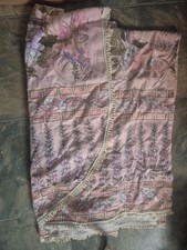 80s Single Bedspread Floral Pattern