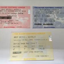 3 X GREAT BRITAIN V AUSTRALIA RUGBY LEAGUE TEST MATCH TICKETS 2003