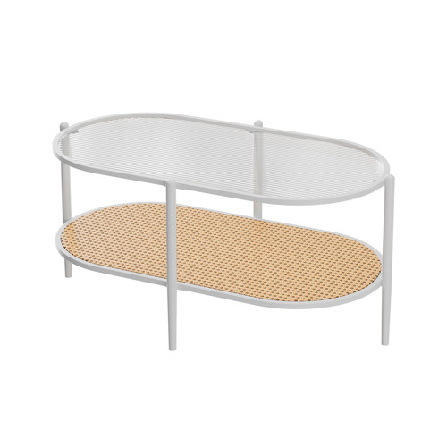Tier rattan coffee table - 2-tier,