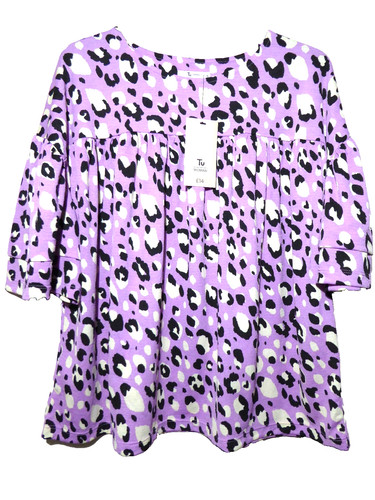 Ladies blouse lilac black - lilac,