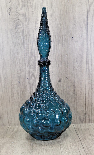 Vintage teal hobnail squat - teal,