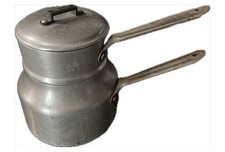 Atlas 1950’s 129-S Aluminium Metal Bain Marie Cooking Pots Pan Camping Vintage