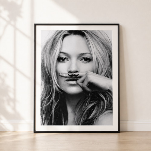 Kate moss print black white - kate,